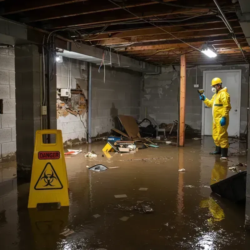 Flooded Basement Electrical Hazard in Chadbourn, NC Property